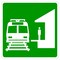 Sign Solutions Usa Light Rail Train Station (Symbol), Aluminum, 24 in x 24 in DUS08DWT2424I3-8 - alternate 1